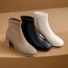 French Style Short Boots For Women 2025 New Autumn Single Boots Thin And Slimming Short Boots_vogvips.com