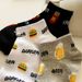 3/5 Pairs Of Women's With Hamburger, Pizza, Fries Designs, Cute Girls' Ankle Thin Breathable Socks Spring, Summer, And_vogvips.com