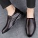Sleeve Casual Leather Shoes Men's Shoes Non-slip Soft Sole Soft Surface Driving Shoes Men's Single Shoes_vogvips.com