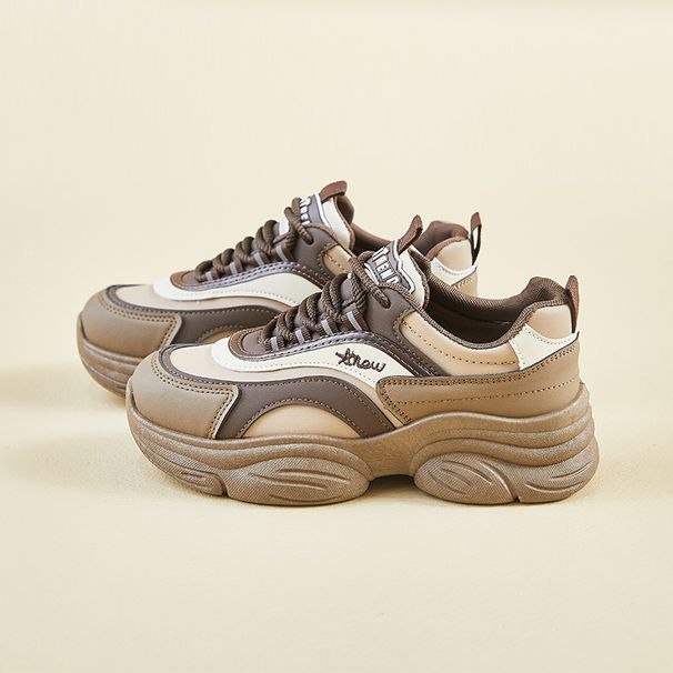 Daddy Shoes Female Student Sports Running Casual Shoes Platform Heightening Shoes_vogvips.com