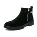 New Fashion Retro Martin Boots Men's Thick Sole Lace-up Business Leather Men's Boots Round Toe Thick Sole High Top Leather Boots Chelsea Short Boots_vogvips.com