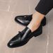 New Fashion Men's Brown Business Casual Loafer Shoes Daily Office Black Buckle Monk Men's Shoes One Foot Cover Banquet Dress Wedding Leather Shoes_vogvips.com