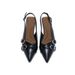 New White Pointed-toe Kitten Heel Sandals With Back Strap Design, Embodying French Elegance And A Touch Of Luxury Sophistication._vogvips.com