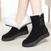 Sheepskin Snow Boots For Women Fleece Lined Thickened Retro Cotton Suede Fur Large Size Women's Shoes Winter Edition_vogvips.com