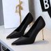 Metal Pointed High Heels Glossy Pana Pattern Super High Heel Single Shoes Women's Shoes_vogvips.com