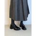 Coarse Heel Commuting Platform Camellia Loafers Women's Single Shoes And Small Leather Shoes_vogvips.com
