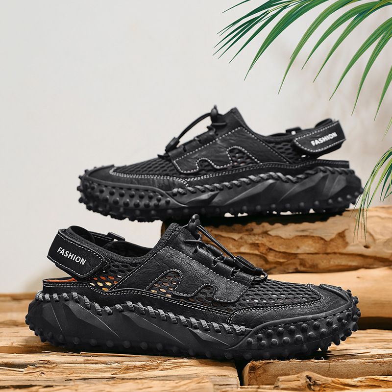 Men's Summer Breathable Thin Mesh Hollow-Out Shoes For Outdoor Sports And Casual Wear_vogvips.com