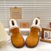 Velvet thick sole anti slip flat buckle cotton shoes for women autumn an winter 2024, new warm furry snow boots in_vogvips.com