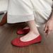 Round Head Ballet Single Shoes Women's Flat Bow Beanie Shoes French Shallow Mouth Grandma Shoes_vogvips.com