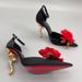 2025 Pointed Toe Hollow Women's Fashion Color Block Flower High Heels Single Fashionable Temperament Shallow Mouth Shoes_vogvips.com