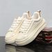 Men's Casual Sneakers Spring Autumn Stylish Versatile Thick Soled Heel Increasing Shell Toe White Sports Shoes_vogvips.com