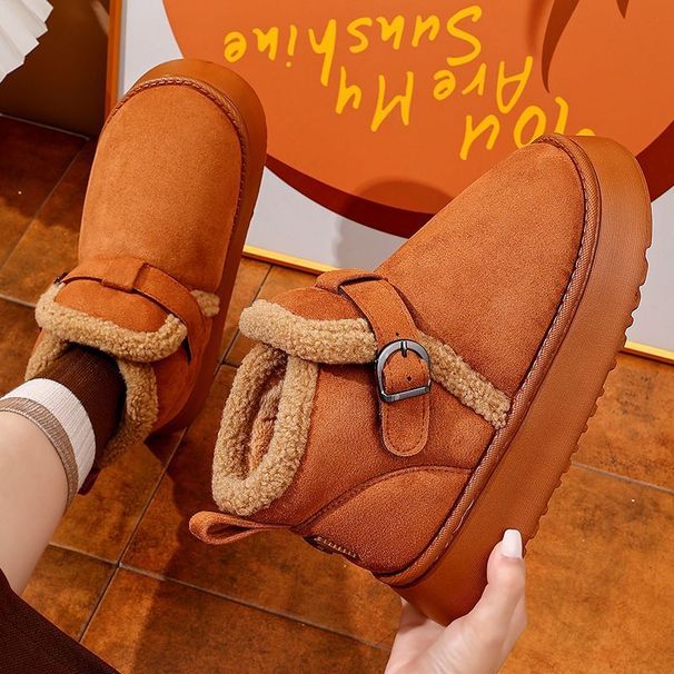 Snow Boots For Women 25New Autumn And Winter Cotton Shoes With Fleece Added_vogvips.com