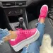 Europäischer Und Amerikanischer Außenhandel Neue Einzelschuhe Dicke Sohle Große Schnürschuhe Weiße Schuhe Damen Plateausohle Sportstil Einfarbig_vogvips.com