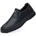 European Warm Series Fleece-Lined Cotton Breathable Leather Business Fashion Soft Sole Casual Men's Middle-Aged Elderly Dad Shoes Loafers_vogvips.com