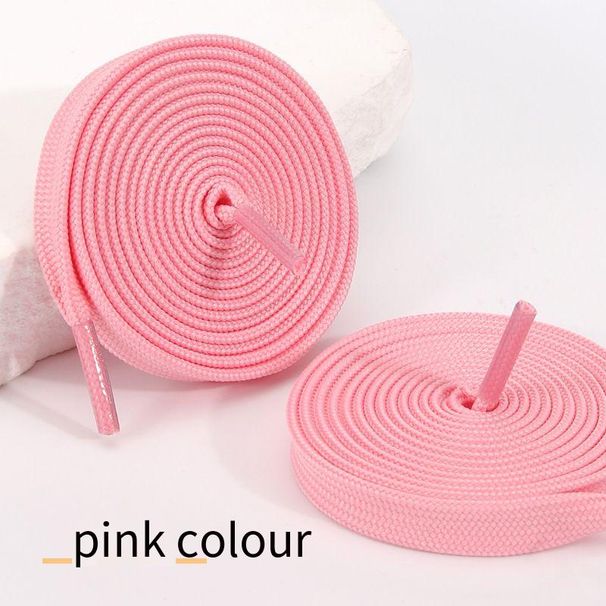 8mm Flat Polyester Shoelaces – Double-Layer Design For Sneakers & Casual Shoes (9 Colors, 80-160cm)_vogvips.com