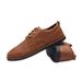 Men's Shoes Autumn Style Business Casual Solid Color Versatile Trendy Simple Leather Shoes Flat Casual Breathable Comfortable Slip On Shoes_vogvips.com