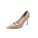 Nude Patent Leather High-heeled Shoes Women, New Spring/summer Style, Thin Heels, Suitable For Pairing Skirts, Featuring_vogvips.com