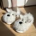 DIMIFEI Scrawled Puppy Cotton Slippers For Women Winter Indoor Non-Slip Warm Half-Wrapped Plush Soft Sole Furry Shoes_vogvips.com