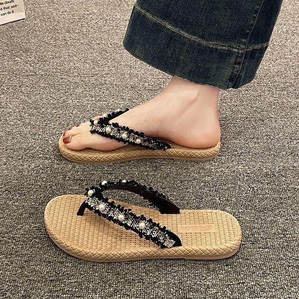Hot Air Beach Slippers 2026 New Summer Flip Flops Fashionable Thick Soled Holiday Non Slip Clip On Shoes_vogvips.com