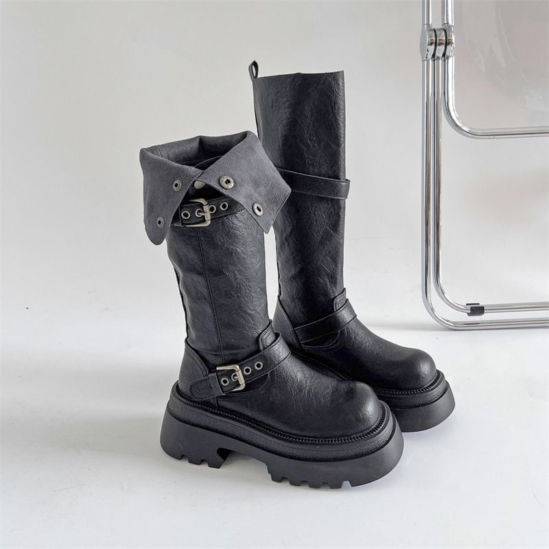 Over-the-Knee Thick-Soled Long For Women 2025 New Fashion Autumn Winter Slimming Petite Height-Increasing Riding Boots_vogvips.com