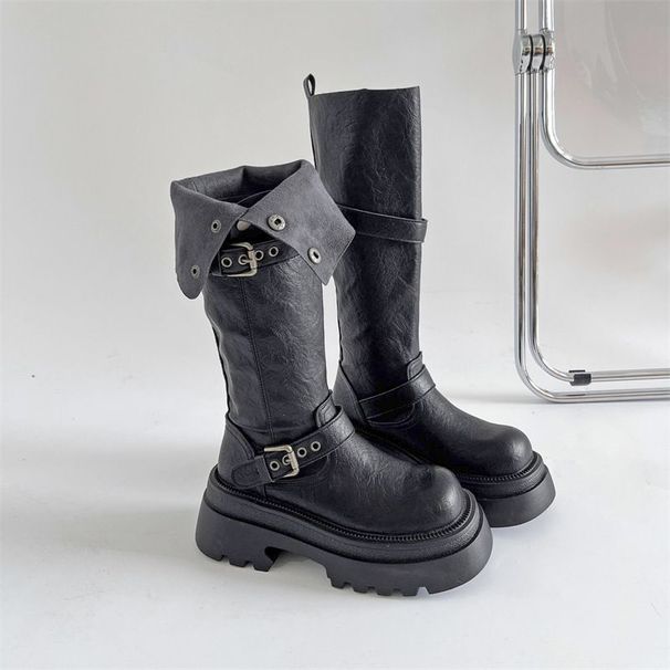 Over-the-Knee Thick-Soled Long For Women 2025 New Fashion Autumn Winter Slimming Petite Height-Increasing Riding Boots_vogvips.com