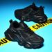 Men's Sneakers Dad Shoes Non-Slip Wear-Resistant Thick Sole Height Increasing Casual Travel Black Autumn Versatile Comfortable_vogvips.com