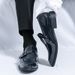 Men's Embossed Glossy Leather Dress Shoes - British Style Pointed Toe Formal Shoes For Wedding & Business (Black, Brown, Blue) - Sizes 38-46_vogvips.com