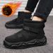 Men's Winter Snow Boots Thick Sole Fur-Lined Anti-Slip Outdoor Warm Short Boots For Cold Weather_vogvips.com