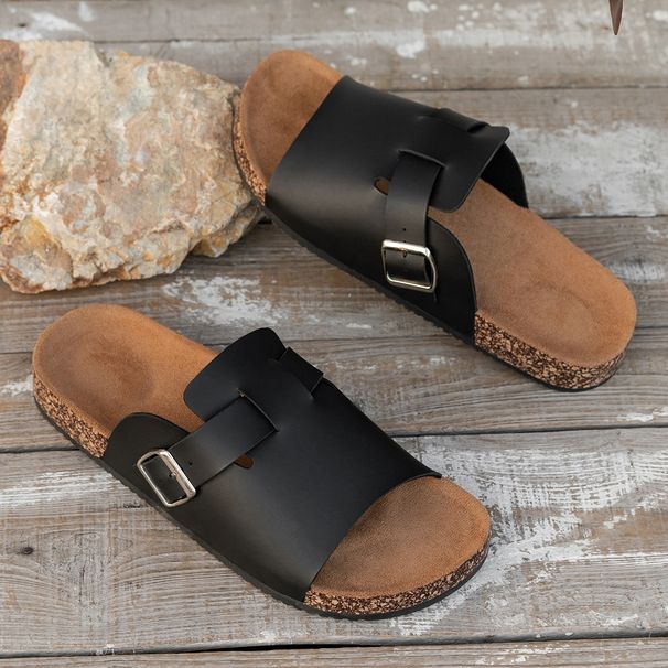 Men's Fashion Slippers Waterproof Non-Slip Thick Wear-Resistant Soft Sole Comfortable Slip-On Casual Sandals_vogvips.com