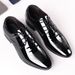 Men's Business Patent Autumn Men's New Pointed Toe Shoes, Low Top Formal Dress, Large Size Leather Shoes_vogvips.com