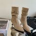 Miting Duidui Long 2024 New European And American Chunky Heel Riding Western Cowboy French Style Short Boots For Women_vogvips.com