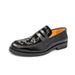 New Fashion Men's British Black Business Casual Loafer Shoes Daily Driving Office Leather Shoes One Foot Pedal Lazy Brown Banquet Dress Wedding Men's_vogvips.com