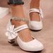 2026 Spring New Model Foreign Trade Women's Chunky Heel High Heels European And American Style Pointed Toe Lightweight_vogvips.com