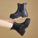 Fashionable Women's Boots, Korean-style Martin Waterproof Rubber Short-tube Thick-soled Water Shoes, Mid-tube Non-slip_vogvips.com