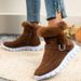 Women's Winter Snow Boots With Side Zipper - Plush Lined, Slip-Resistant Rubber Sole, Casual Comfort For Cold Weather (Black/Gray/Brown/Pink)_vogvips.com