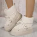 Women's Plush Thick Soled Snow Boots 2024 Winter New Style Lace Up Retro Plush Warm Casual Cotton Boots_vogvips.com