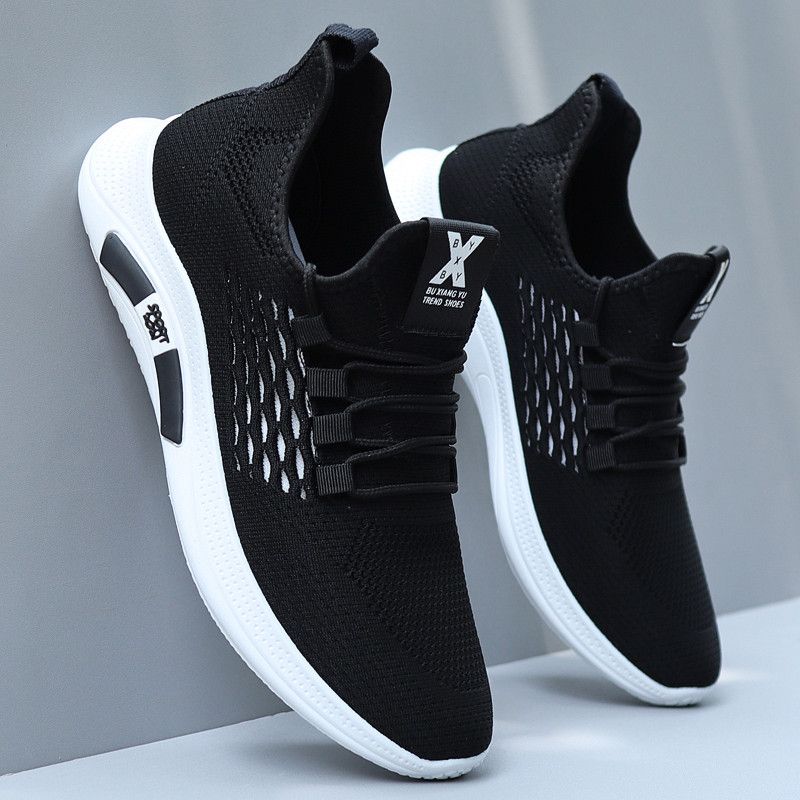 2023 New Spring/Summer Sports Breathable Mesh Trendy Soft Sole Running Versatile Casual Little White Shoes For Men_vogvips.com