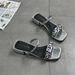 Women's Shoes 2024 Summer New Versatile Square Open Toe Rhinestone Mid Heel Internet Celebrity Sandals Half One Word_vogvips.com
