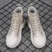European Warm Series 2025 Autumn New Trendy Casual Workwear Shoes High-top Canvas Martin Winter Korean Style Boots Men's Fashion_vogvips.com