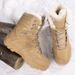 Military Boots, Outdoor Hiking Boots, Winter Snow Boots, Warm And Plush Durable Men's Shoes_vogvips.com