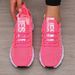 Women' Sneaker Knitted Meh Breathable Fahionable Lightweight Soft Lace Up Flexible Trendy Exercie Walking Flat_vogvips.com