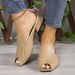 Lazy Half Slipper For Women, Thick Heel, 2025 New Summer Outdoor Flat Shoe, Fahionable Fih Mouth Soft Leather_vogvips.com
