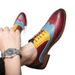 Euro Step Large Size Casual 2025 Summer New Brogue Men's Fashion Pointed Toe Small Leather Shoes Men_vogvips.com