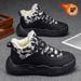 Men's Snow Boots, Winter, Fleece-Lined And Thickened For Warmth, Double Cotton Shoes, Men's Cold-Resistant Boots For Min_vogvips.com