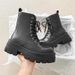 Vintage High-top Shoes Paris Platform Derby Martin Boots Men's Big-headed Locomotive Boots Hiking Boots_vogvips.com
