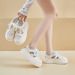 Little White Shoes Female Students Hollow Breathable Thick-soled Heightening Shoes Casual Board Shoes_vogvips.com