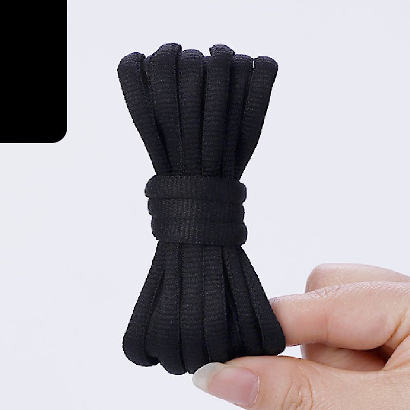 Shoe Accessories Semi Circular Shoelaces Basketball Shoes Sports Shoes Casual Shoes Shoelaces Black And White Blue Color Oval Shoelace Rope_vogvips.com