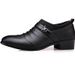 Men's Pointed Toe Slip-On Dress Shoes - PU Leather Formal Office Shoes With Rubber Sole, Low Cut Business Shoes For Men (Black, Brown, White)_vogvips.com