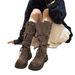 Frosted Long For Women 2025 Autumn New Belt Buckle Chunky Heel Riding Over-the-Knee Two-Way High Boots_vogvips.com