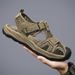 Men' Sandals Breathable Beach Outdoor Men Sandalies Fashion Male Casual Flats Quick Dry Walking Summer Shoes_vogvips.com